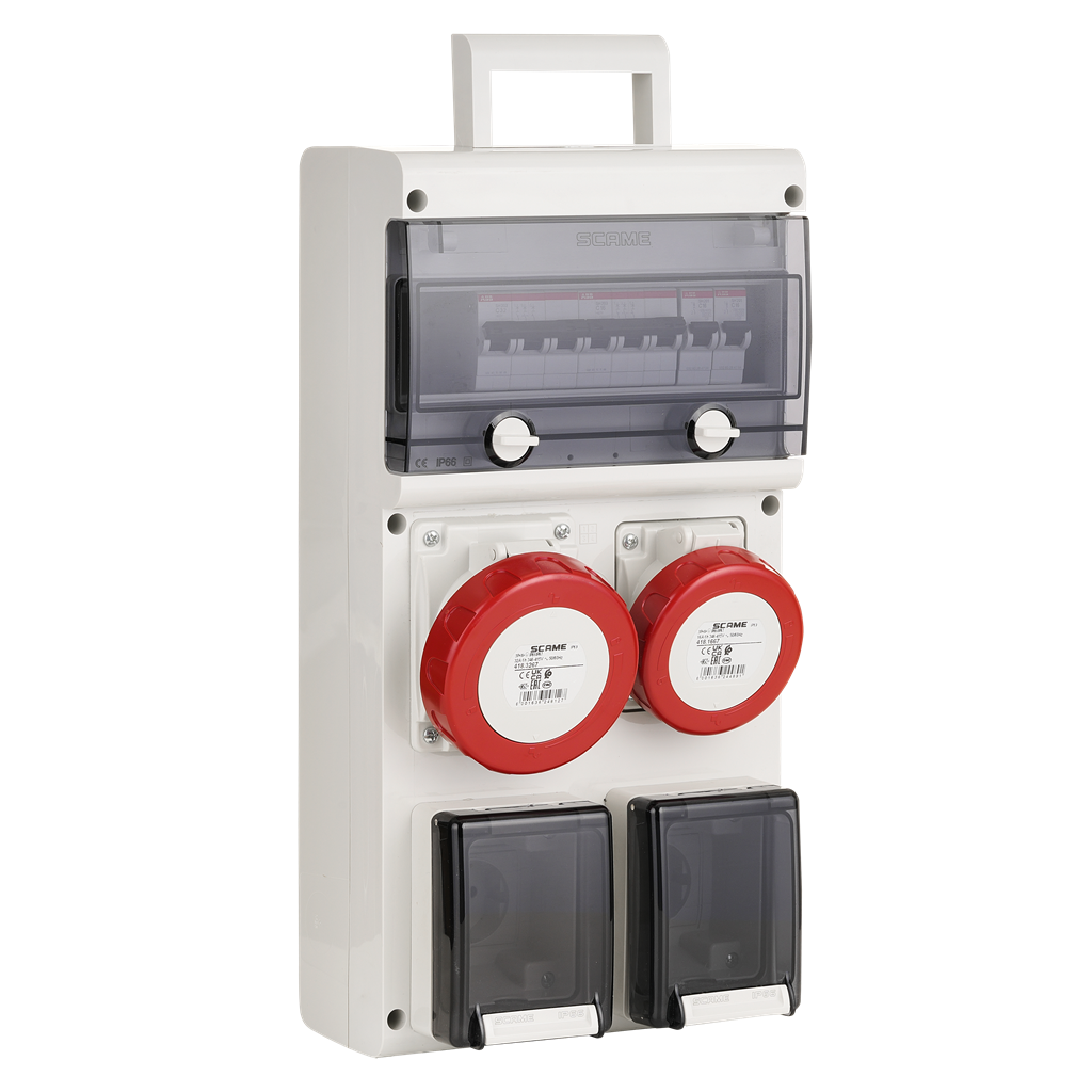 Табло 632.4500 тип B сглобено с индустриални контакти Scame и токови защити ABB