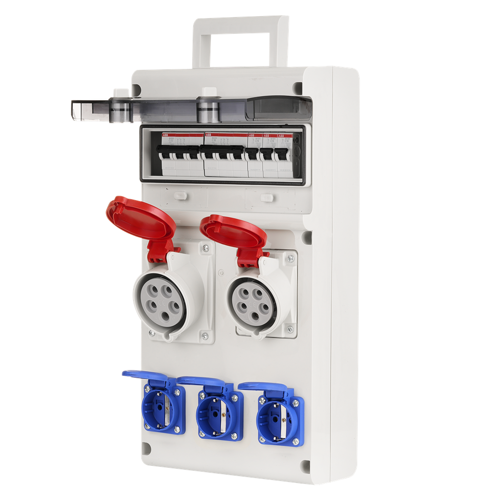 Табло 632.4520 тип B сглобено с индустриални контакти Scame и токови защити ABB