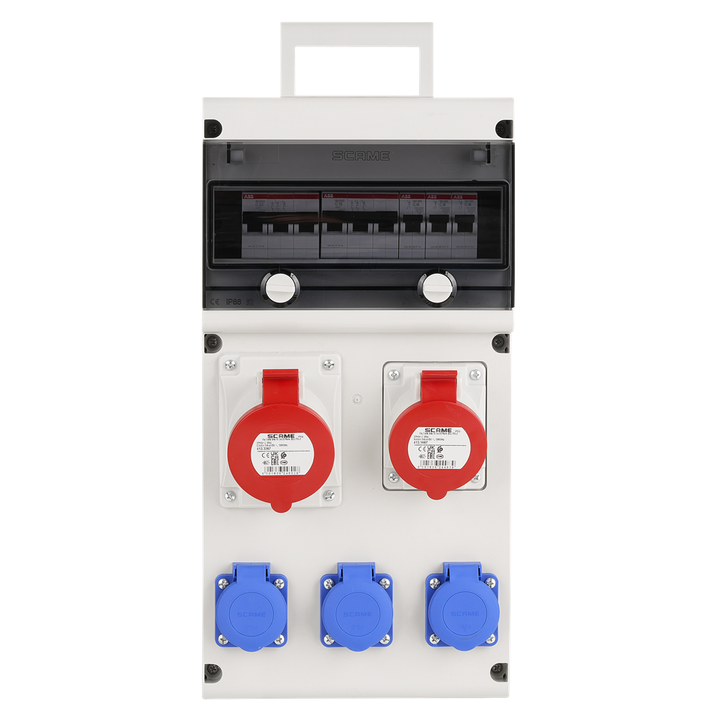Табло 632.4520 тип B сглобено с индустриални контакти Scame и токови защити ABB