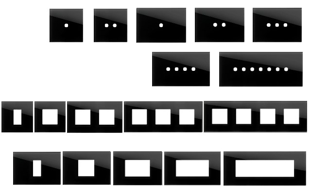 Черно стъкло рамки Edge TEM