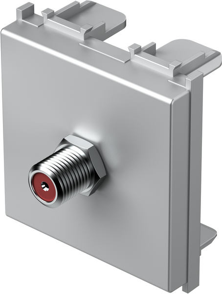 Розетка SAT индивидуална 0db 2 мод. цвят Сребро мат Modul TEM