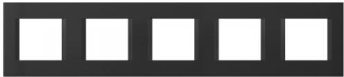 Рамка 2+2+2+2+2 мод. цвят Черен мат Modul TEM