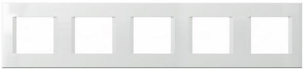 Рамка 2+2+2+2+2 мод. цвят Бял мат Modul TEM