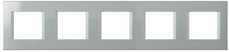 Рамка 2+2+2+2+2 мод. цвят Сребро мат Modul TEM