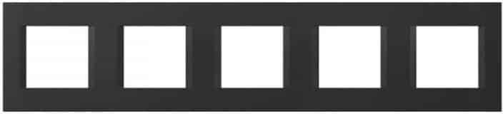 Рамка 2+2+2+2+2 мод. цвят Антрацит Modul TEM