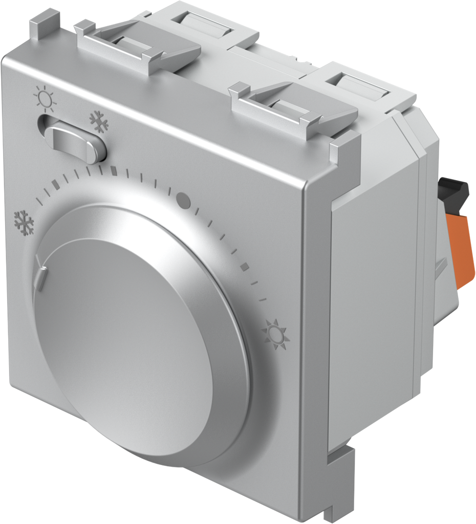 Термостат 5-30°C 230V max 1.5А 2 мод. цвят Сребро мат Modul TEM