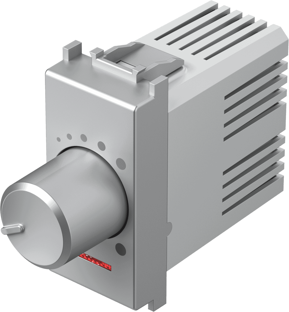 Димер ротативен 1-10V 180VA 1 мод. цвят Сребро мат Modul TEM