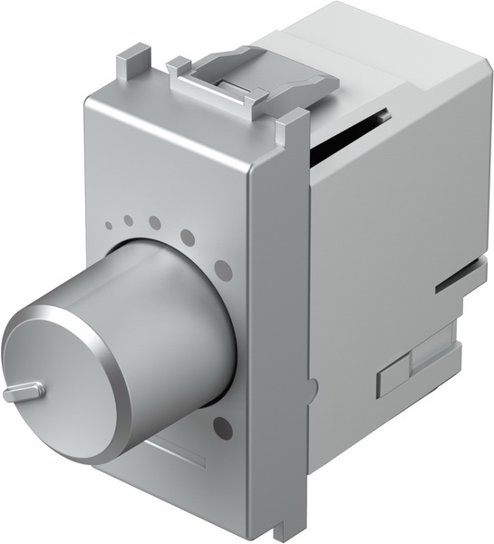 Димер ротативен R=0-180W LED=0-180VA 1 мод. цвят Сребро мат Modul TEM