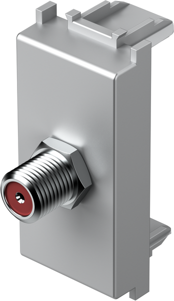 Розетка SAT индивидуална 0db 1 мод. цвят Сребро мат Modul TEM