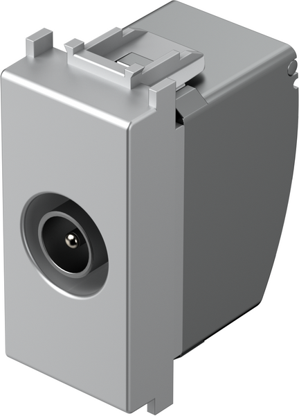 Розетка TV крайна 1db 1 мод. цвят Сребро мат Modul TEM