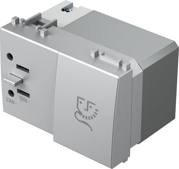 Контакт за самобръсначка 3 мод. цвят Сребро мат Modul TEM