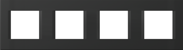 Рамка 2+2+2+2 мод. цвят Черен мат Modul TEM
