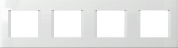 Рамка 2+2+2+2 мод. цвят Бял гланц Modul TEM