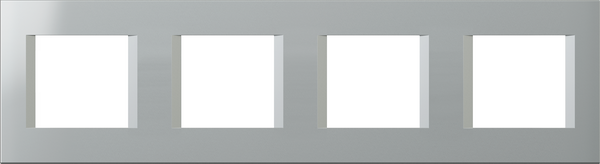 Рамка 2+2+2+2 мод. цвят Сребро мат Modul TEM