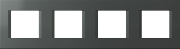 Рамка 2+2+2+2 мод. цвят Антрацит Modul TEM