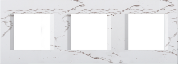 Рамка 2+2+2 мод. цвят Бял камък Modul TEM