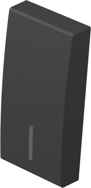 Лицев панел ключ/бутон 1 мод. с индикатор цвят Черен мат Modul TEM