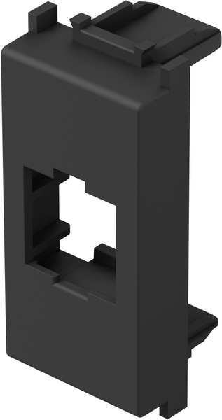 Лицев панел RJ45 Keystone 1 мод. цвят Черен мат Modul TEM