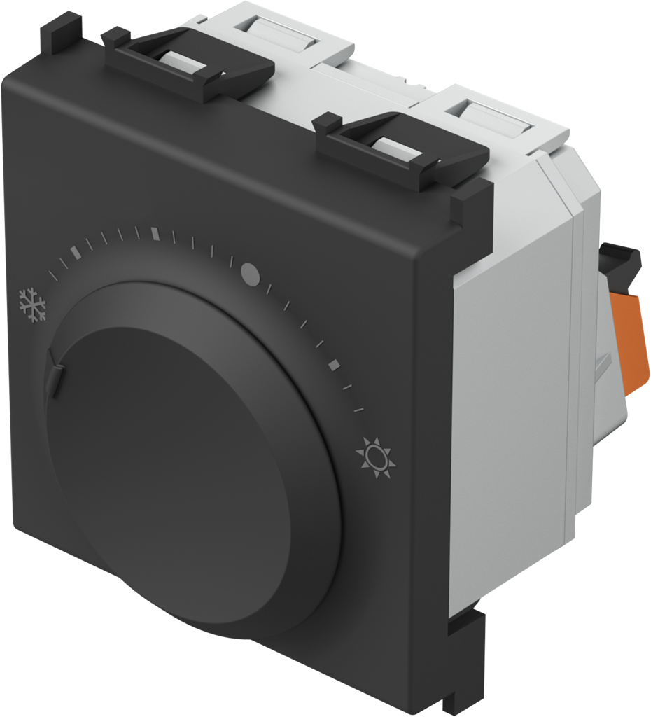 Термостат отопление 5-30°C 230V max 2А 2 мод. цвят Черен мат Modul TEM