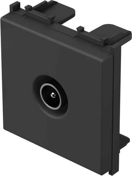 Розетка TV индивидуална 0db 2 мод. цвят Черен мат Modul TEM