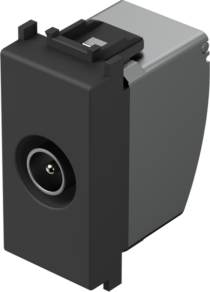 Розетка TV преходна 10db 1 мод. цвят Черен мат Modul TEM