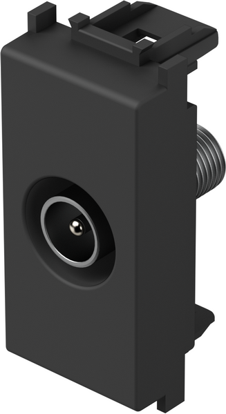 Розетка TV индивидуална 0db 1 мод. цвят Черен мат Modul TEM