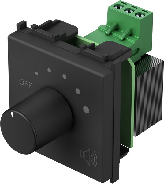 Атенюатор 100V 35W 2 мод. цвят Черен мат Modul TEM