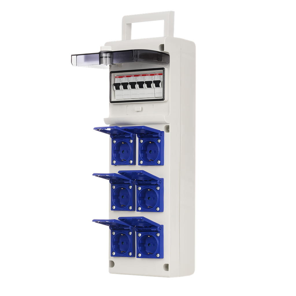 Табло 632.3530 тип А сглобено с индустриални контакти Scame и токови защити ABB