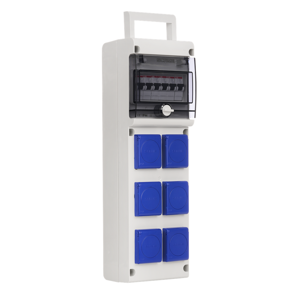 Табло 632.3530 тип А сглобено с индустриални контакти Scame и токови защити ABB