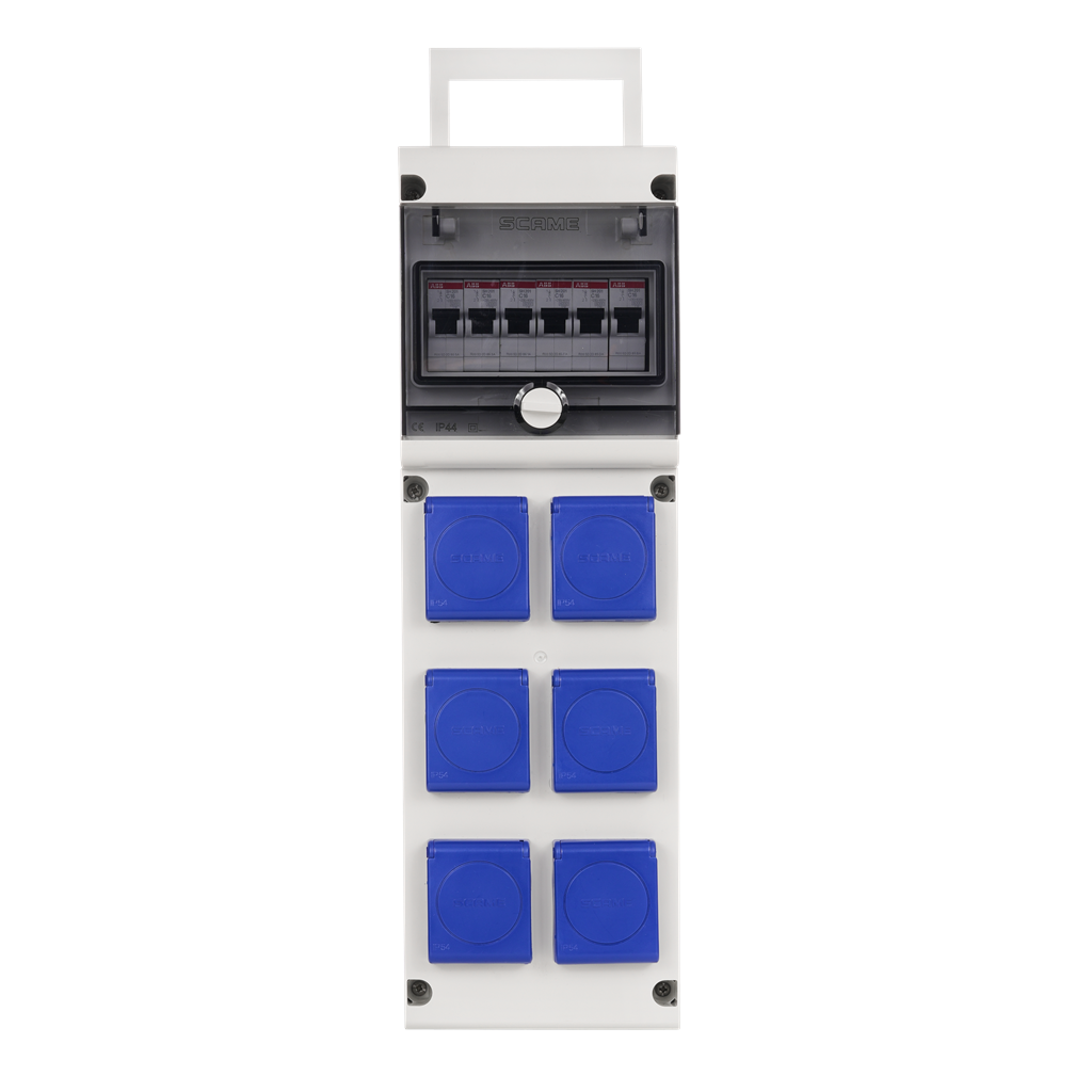 Табло 632.3530 тип А сглобено с индустриални контакти Scame и токови защити ABB