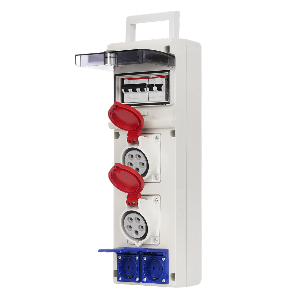 Табло 632.3520 тип А сглобено с индустриални контакти Scame и токови защити ABB