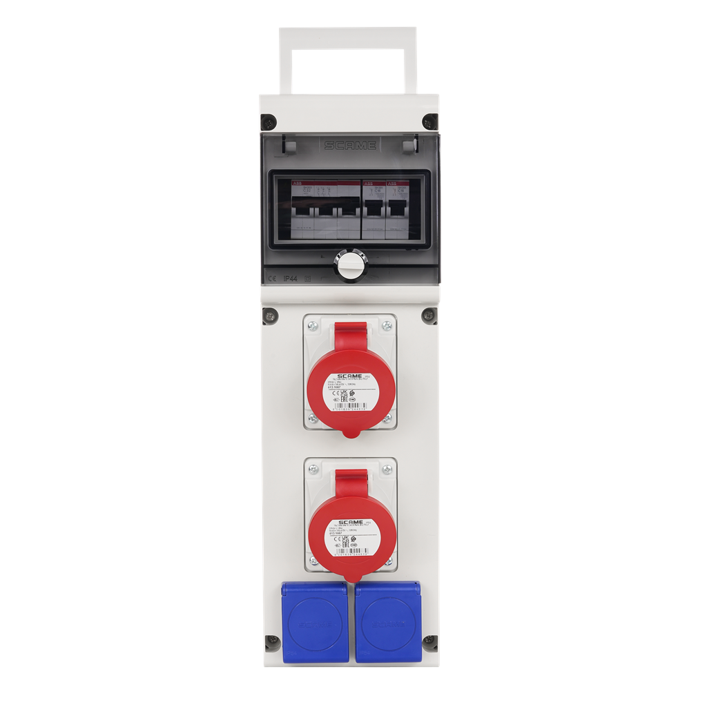 Табло 632.3520 тип А сглобено с индустриални контакти Scame и токови защити ABB