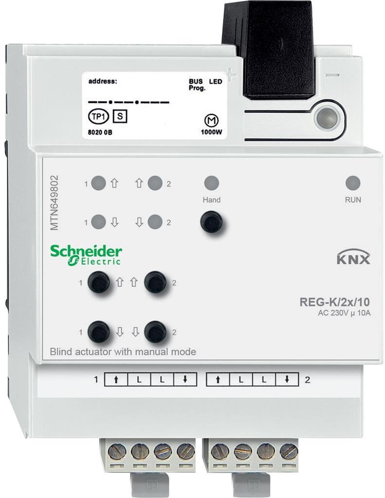 Актуатор щори с ръчно управление REG-K 2х 230Vac 10A 4DIN KNX SE