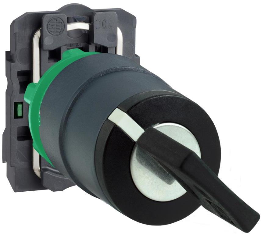 Превключвател черен 1-2 1NO с ключ Ø22mm XB5 SE