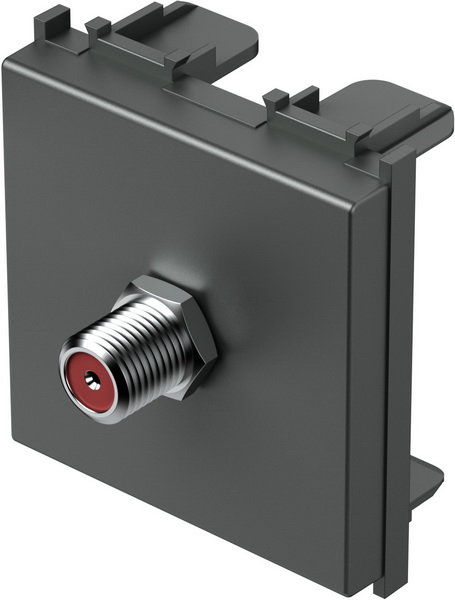 Розетка SAT индивидуална 0db 2 мод. цвят Антрацит Modul TEM