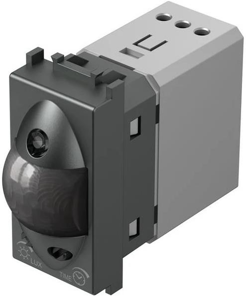 Датчик за движение PIR 110° обхват 8m @ h=1.2 мод. 5A изисква неутрала 1 мод. цвят Антрацит Modul TEM