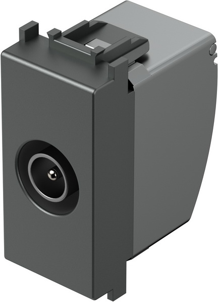 Розетка TV преходна 10db 1 мод. цвят Антрацит Modul TEM