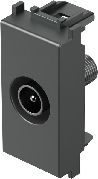 Розетка TV индивидуална 0db 1 мод. цвят Антрацит Modul TEM