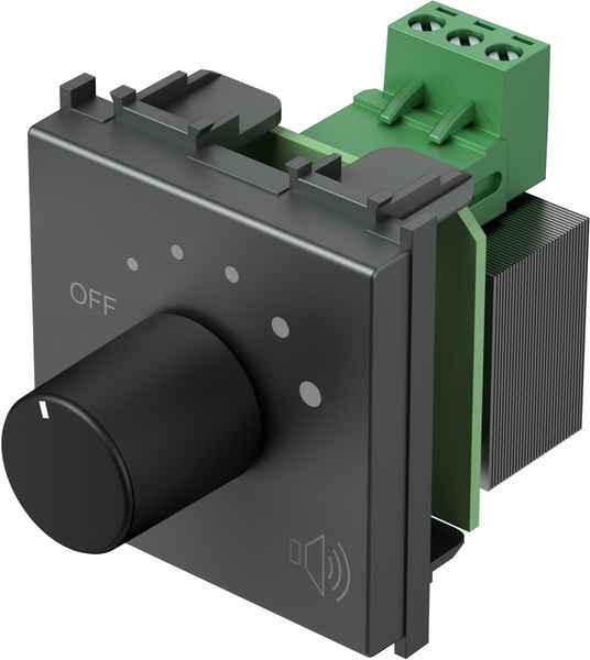 Атенюатор 100V 35W 2 мод. цвят Антрацит Modul TEM