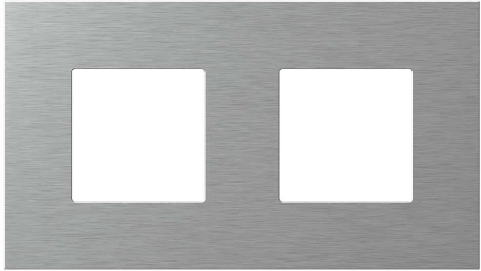 Рамка 2+2 мод. цвят Сребро мат Modul Edge TEM