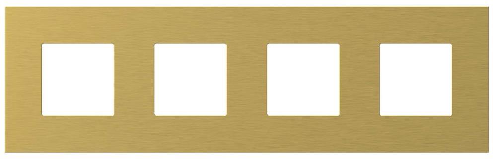 Рамка 2+2+2+2 мод. цвят Злато Modul Edge TEM