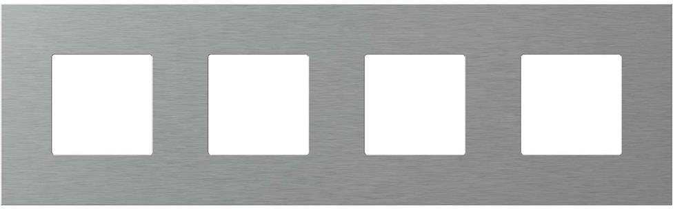 Рамка 2+2+2+2 мод. цвят Сребро мат Modul Edge TEM