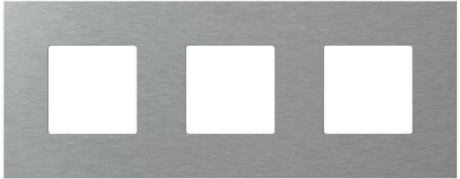 Рамка 2+2+2 мод. цвят Сребро мат Modul Edge TEM