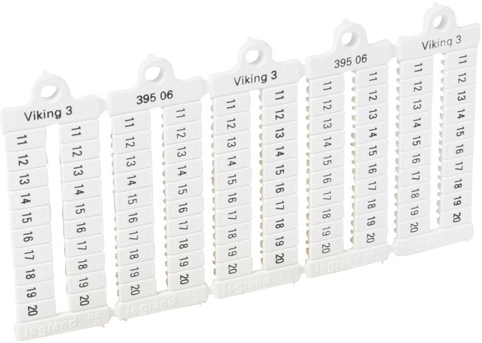Etichetta 5mm per terminale standard Viking 11...20 /100 pz. blister/ Legrand, LEGRAND BASSA TENSIONE, 39506