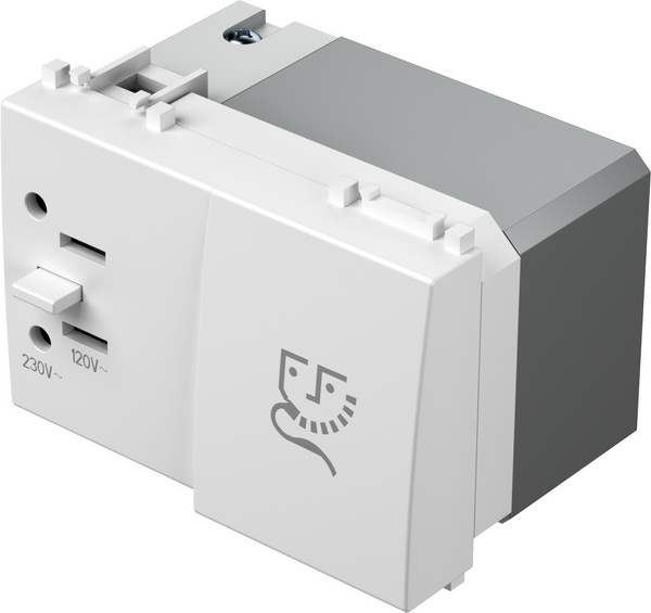 Контакт за самобръсначка 3 мод. цвят Бял гланц Modul TEM