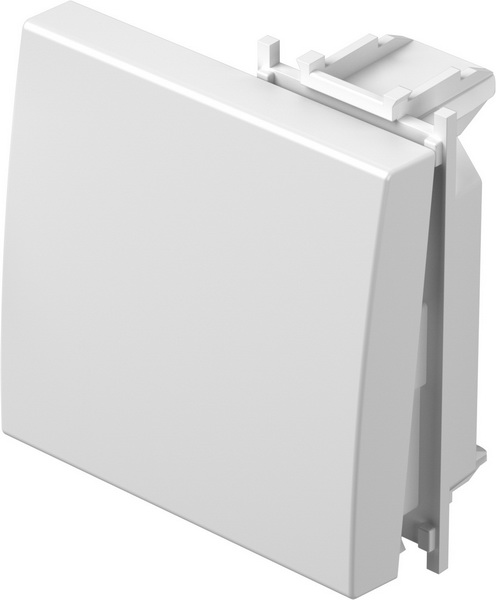 Лицев панел ключ/бутон 2 мод. цвят Бял мат Modul TEM