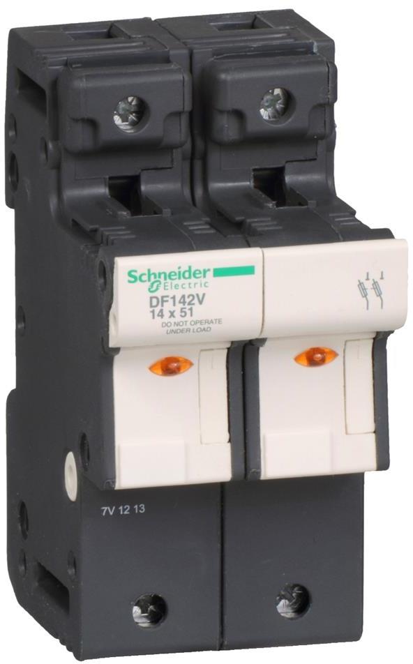 Разединител стопяем предпазител TeSys DF 2P 50A 14X51 mm с индикация SE