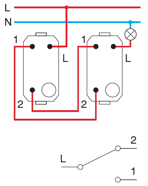 Девиаторен ключ 16A 1 мод. Modul TEM