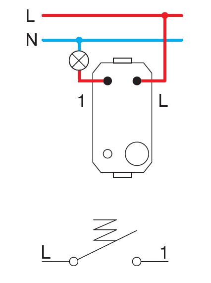 Бутон NO 16A 1 мод. Modul TEM