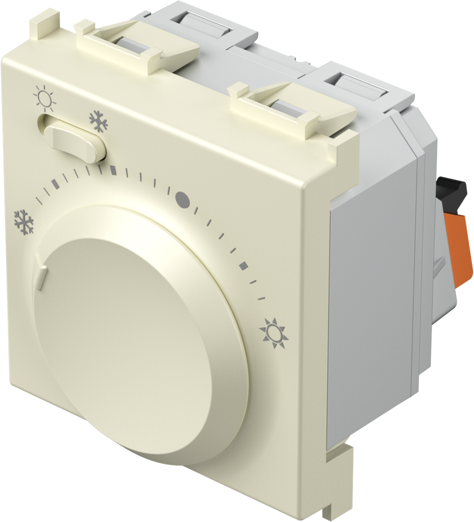Термостат 5-30°C 230V max 1.5А 2 мод. цвят Крем гланц Modul TEM